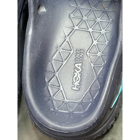Hoka One One Mens 9 Womens 11 Navy Blue Recovery Slide Sandals Lightweight - Picture 5 of 8